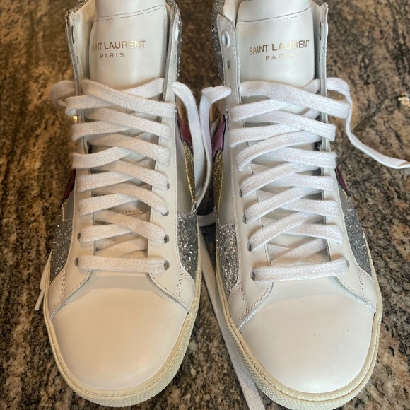 Saint Laurent Love High Top Sneakers - Picture 2 of 4